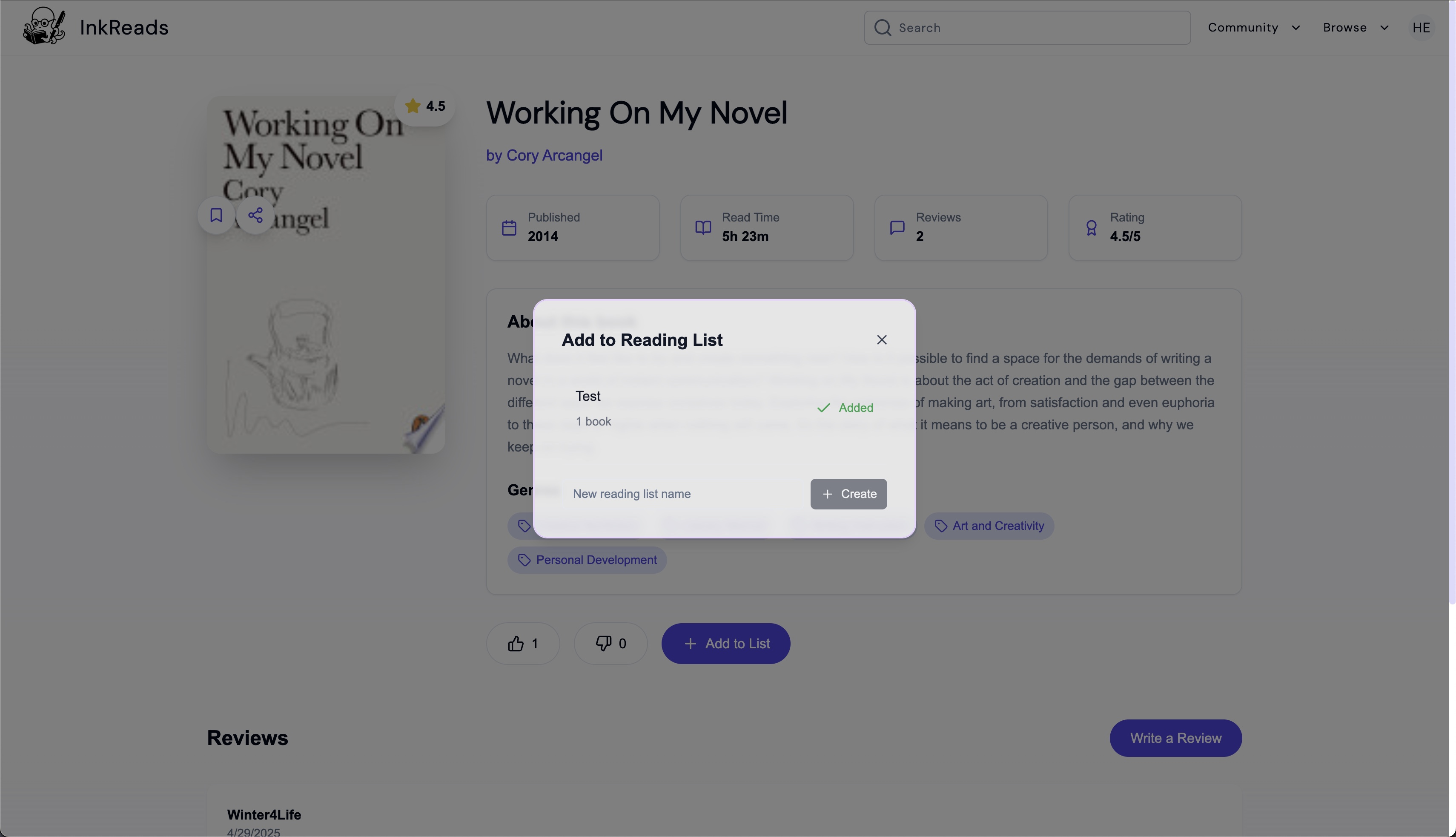 Book View Page