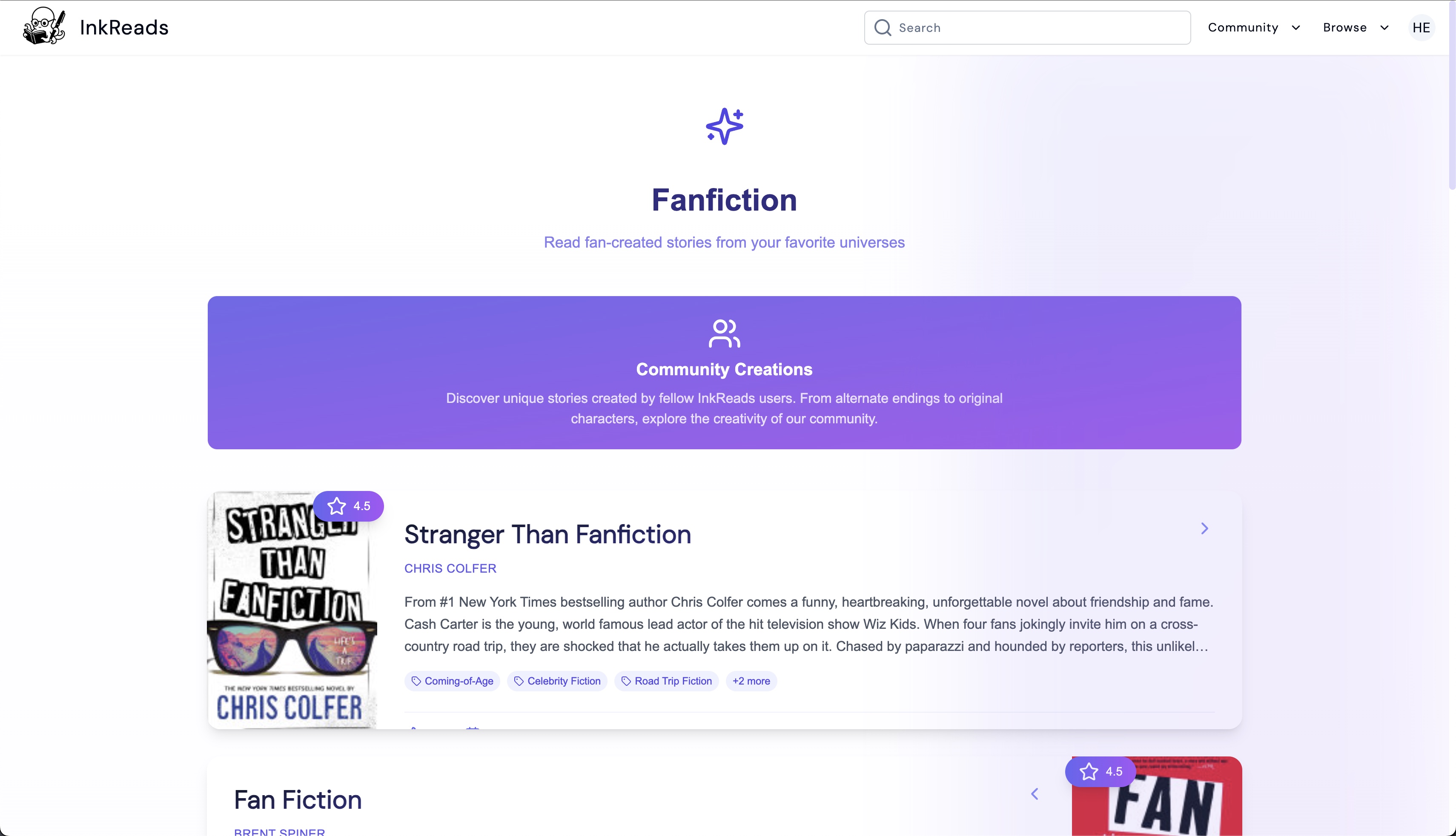 Fan Entries Page